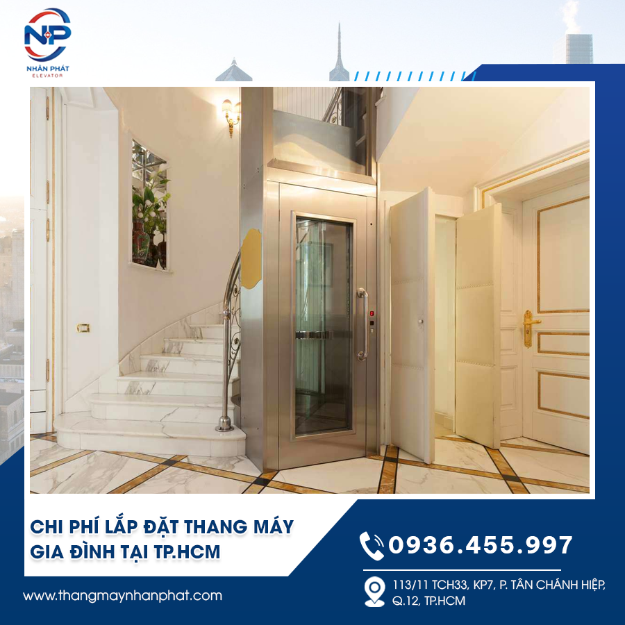 Chi phí lắp đặt thang máy gia đình tại TPHCM